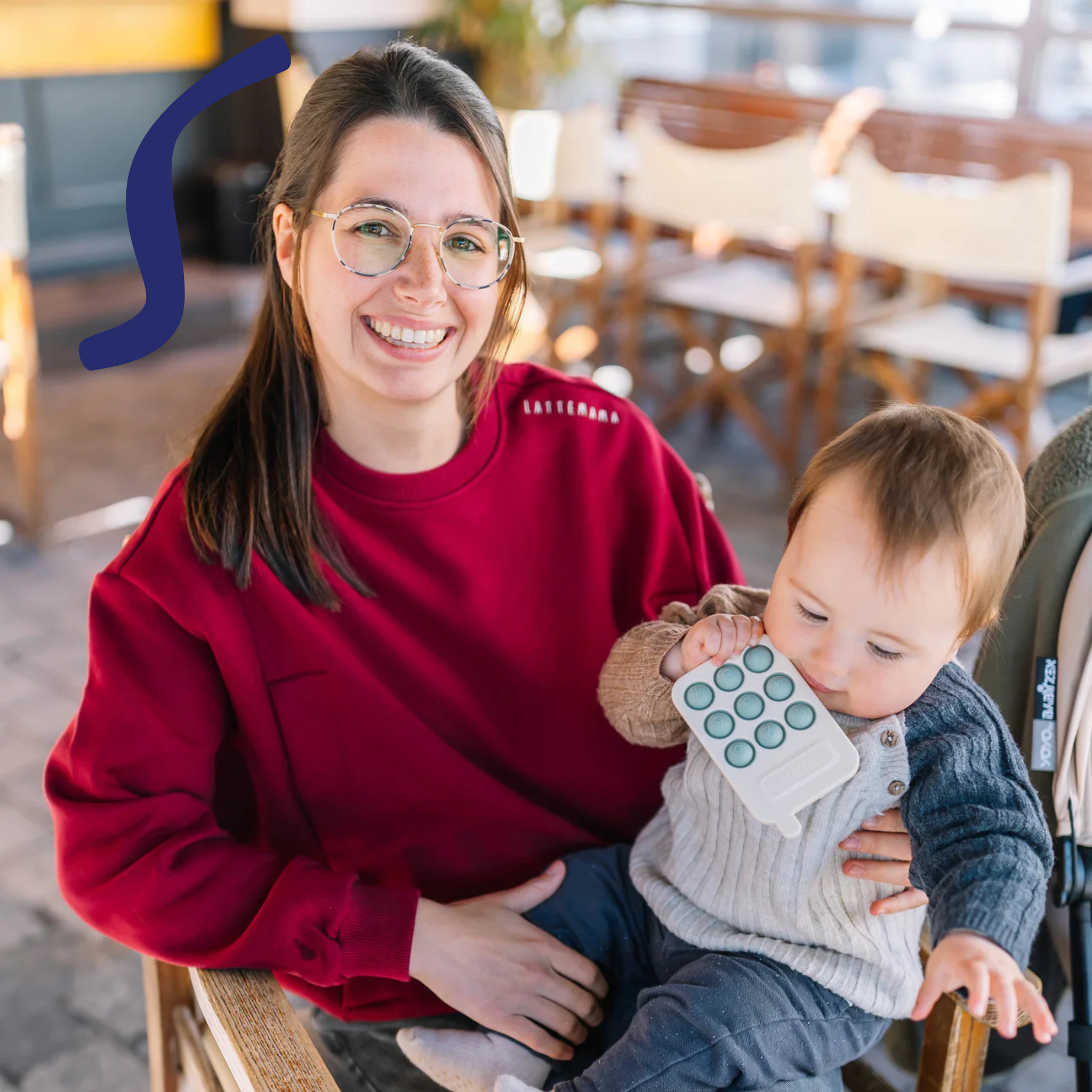 Latte Mamiato - Borstvoedingsweater - Bordeaux