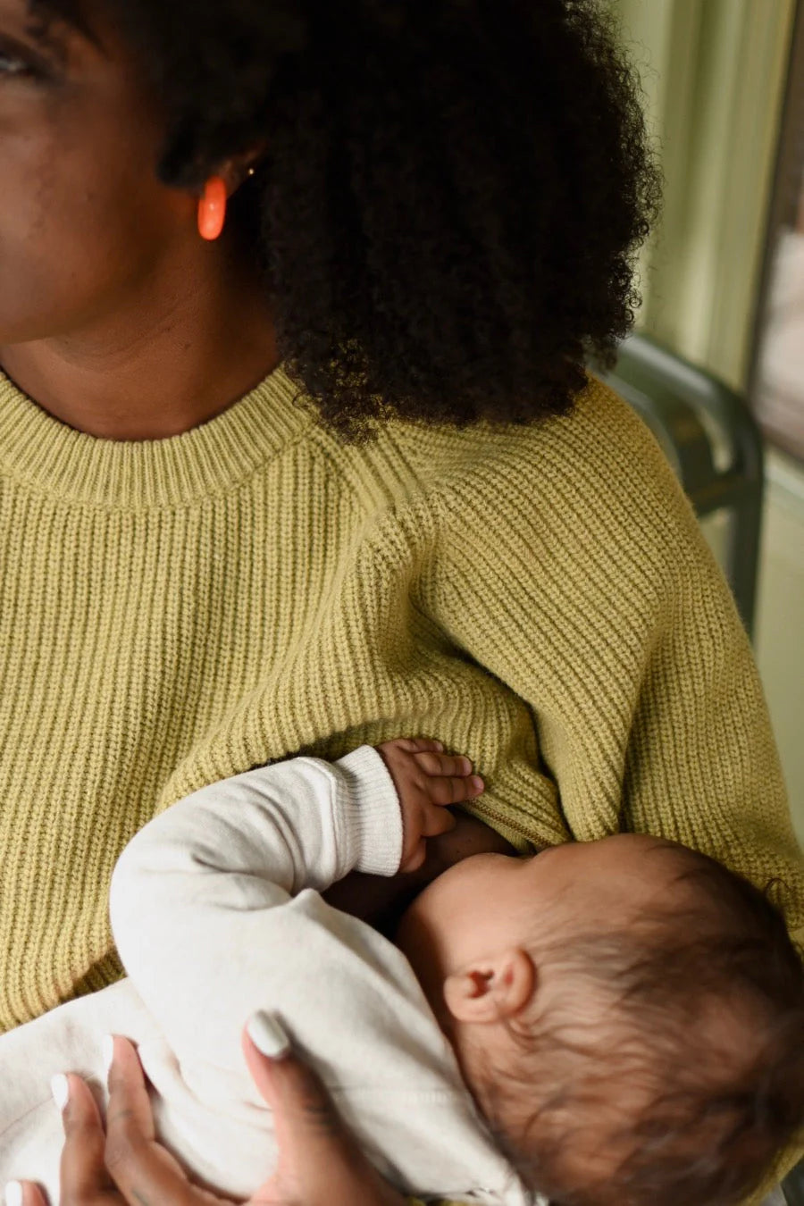 Pull up Knitted Breastfeeding Sweater