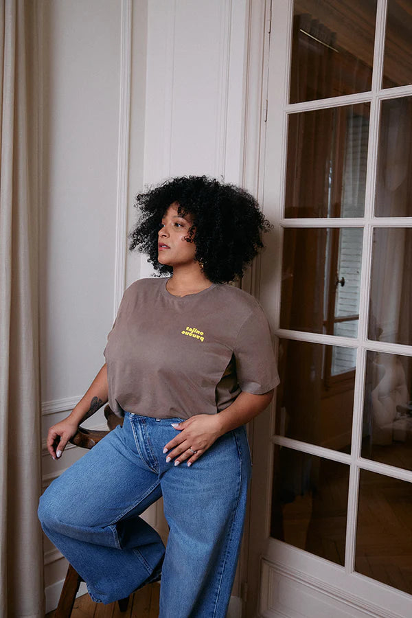 Vintage La p'allaite - borstvoedingst-shirt - Brown