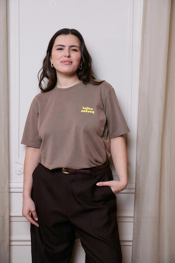 Vintage La p'allaite - borstvoedingst-shirt - Brown