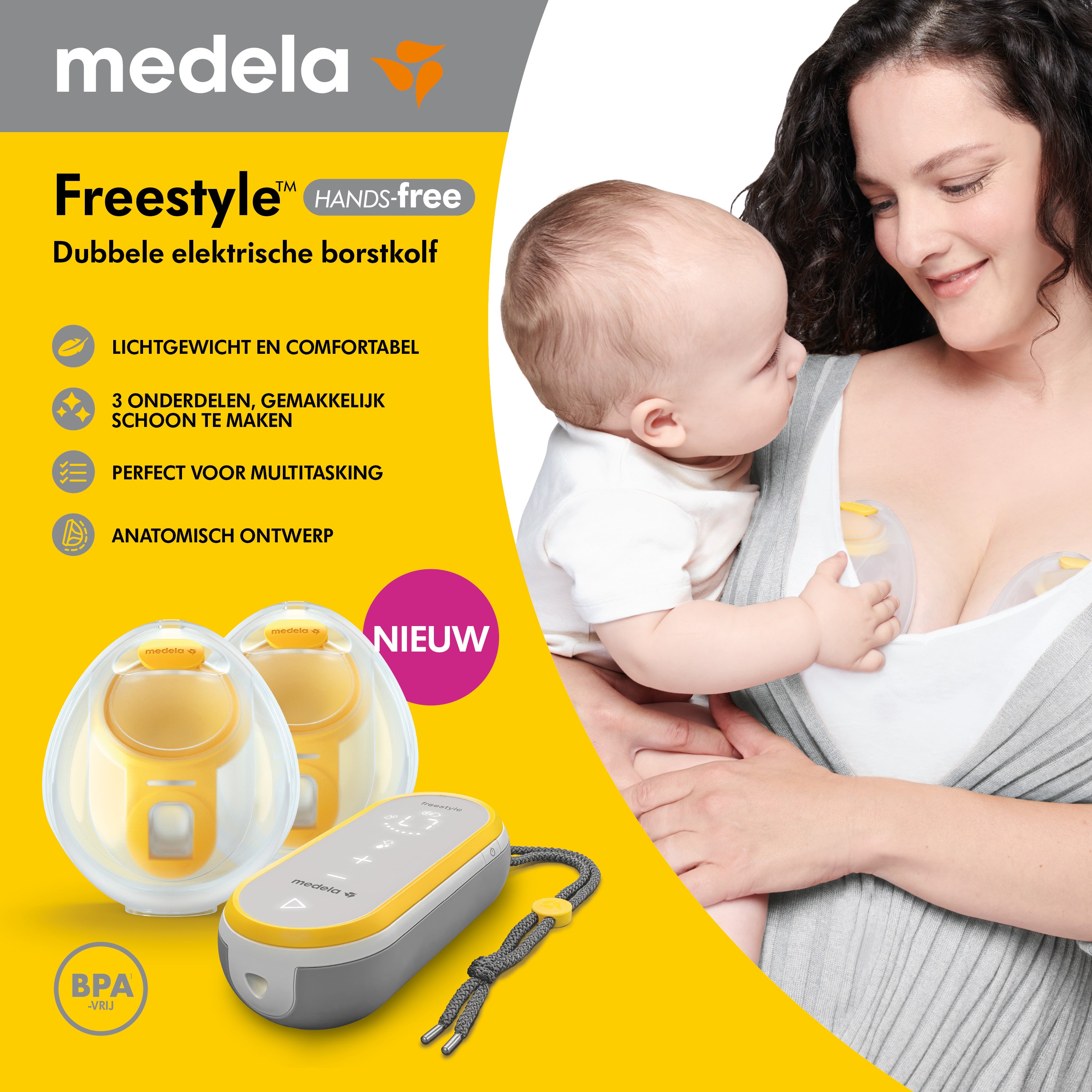 Freestyle Hands-Free- dubbelzijdige borstkolf