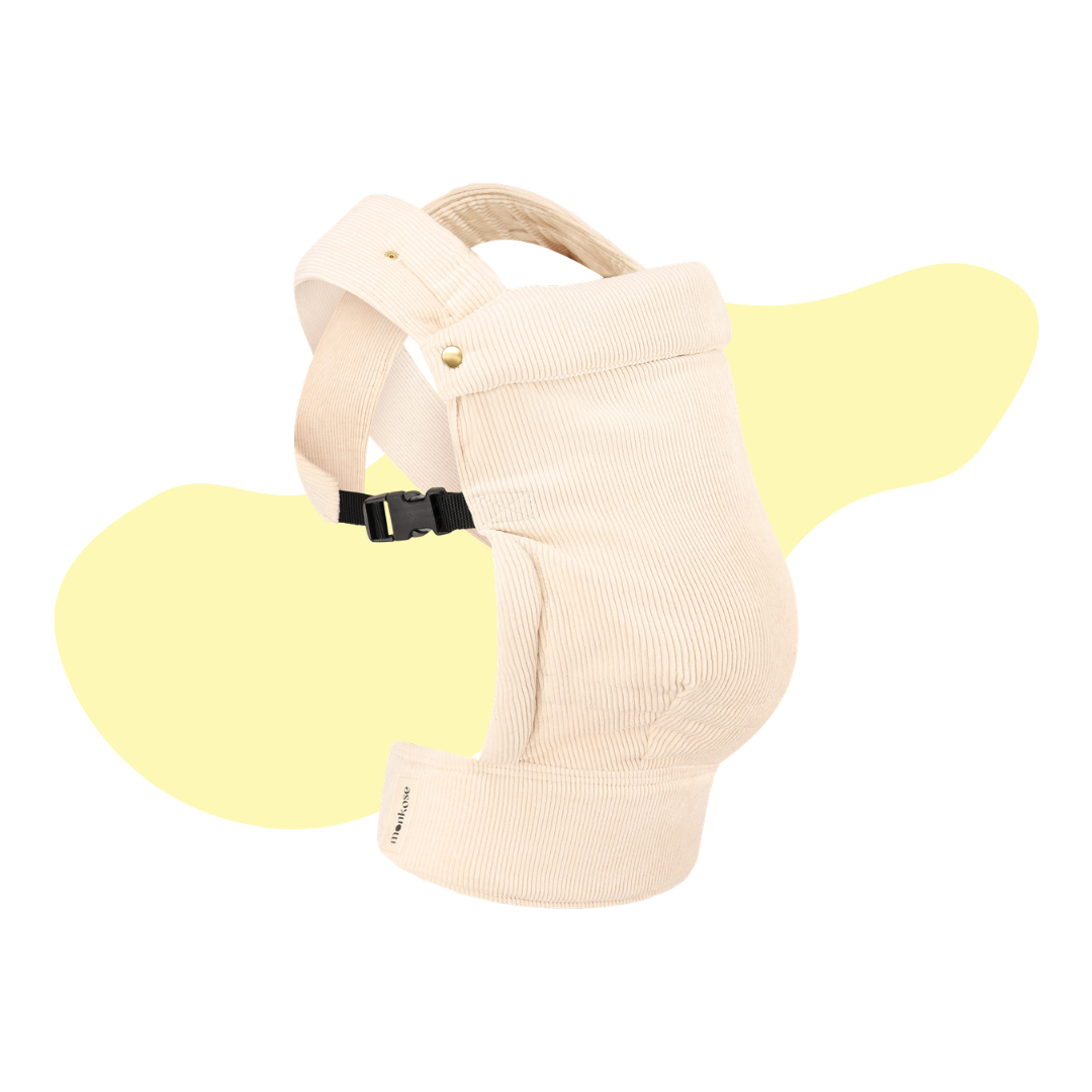 Monkose - Heiwa babydraagzak Corduroy Creme