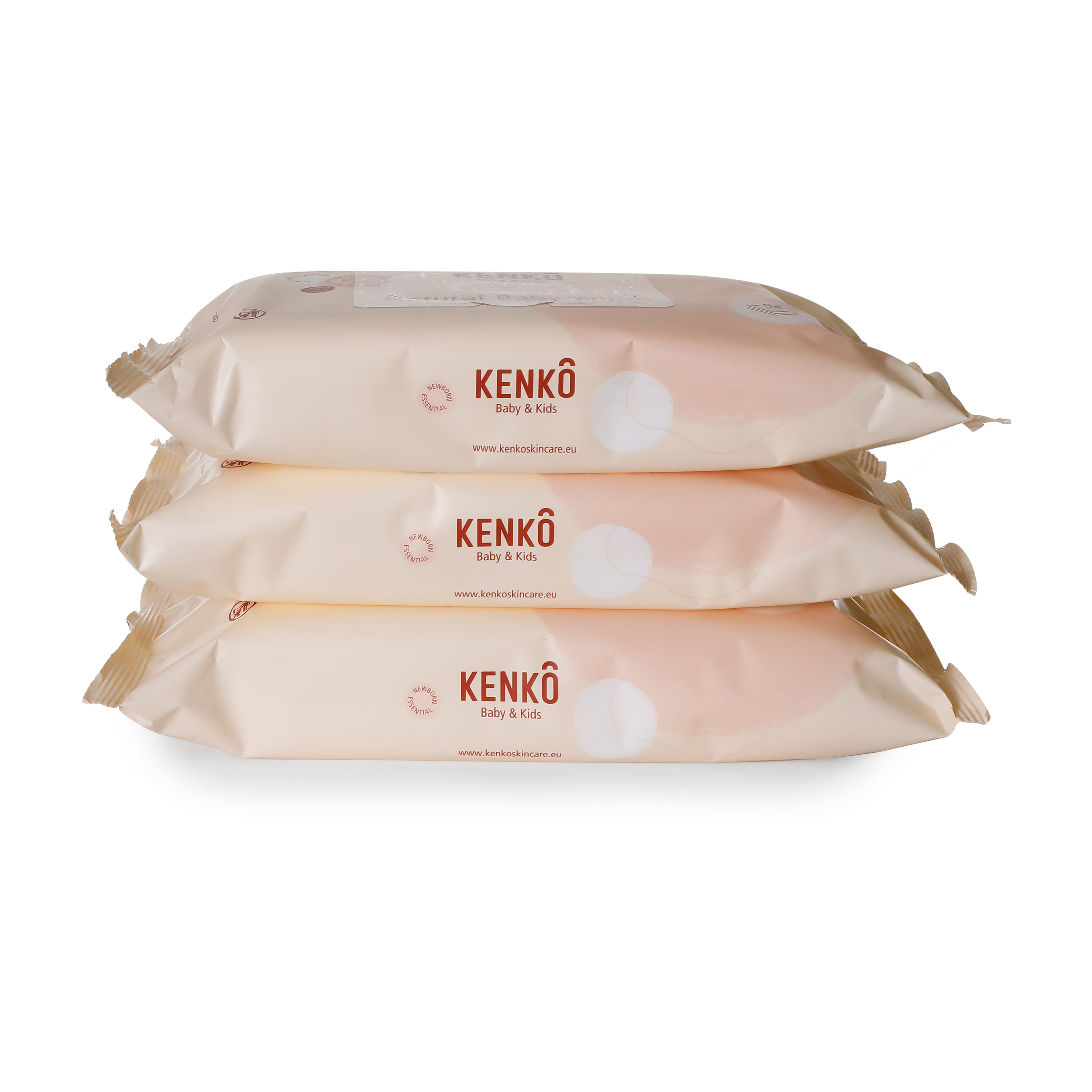 Everyday Essentials |3-in-1 Natural Baby Wipes - Kenko (3-pack)