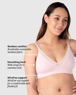 Caress Seamfree Bamboo Multifit Bra - Lotus pink