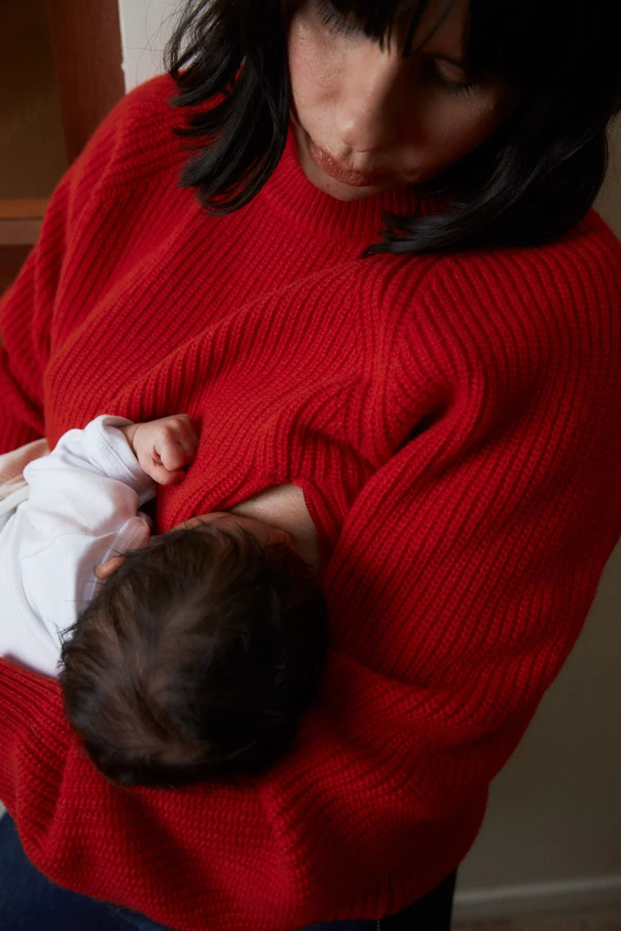 Pull up Gebreide Borstvoedingstrui Tajine Banane Red