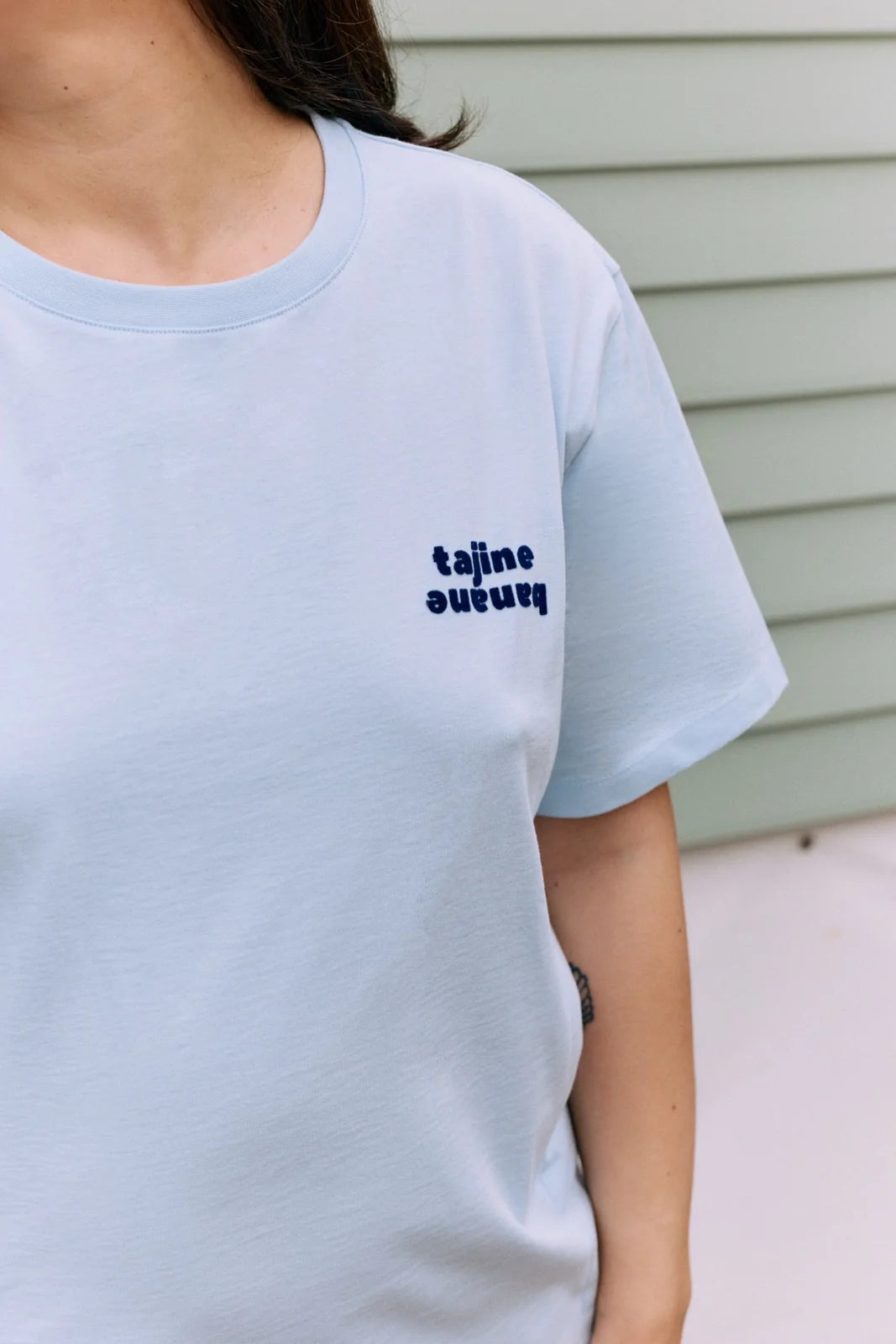 La P'allaito borstvoedingst-shirt licht blauw
