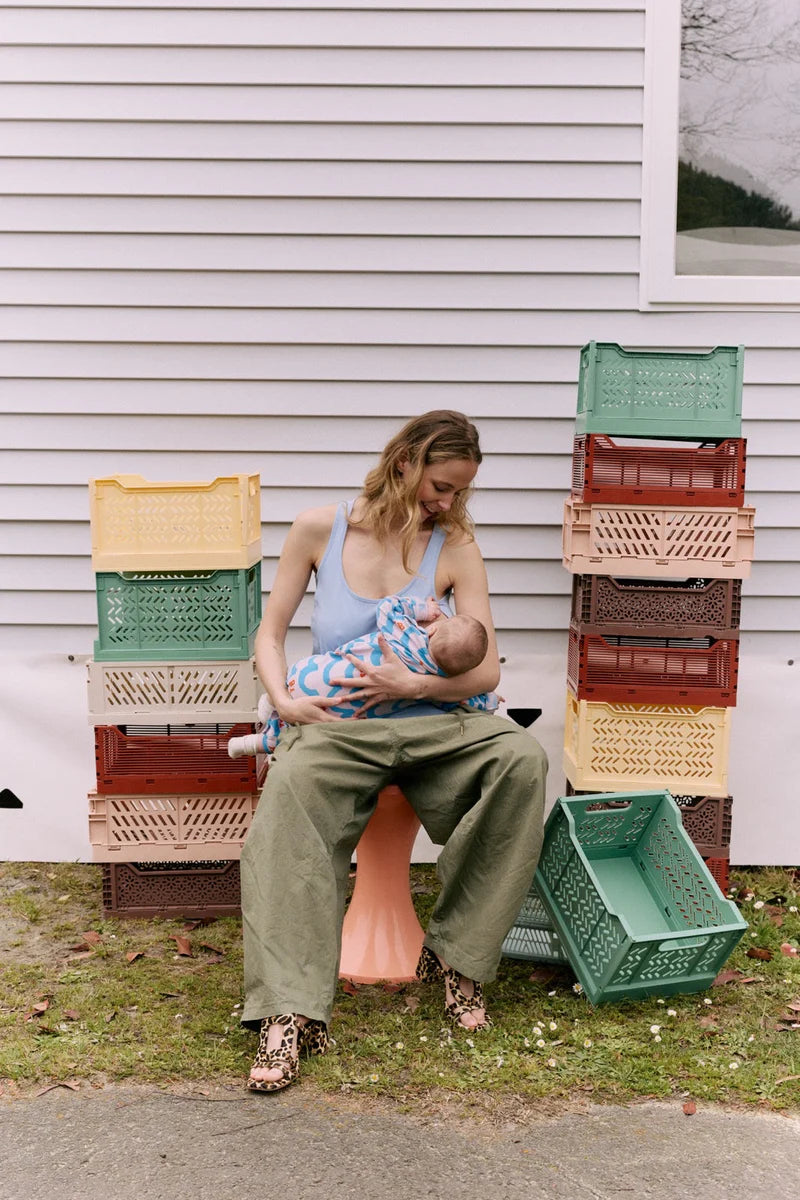 Sky-blue borstvoeding tank top
